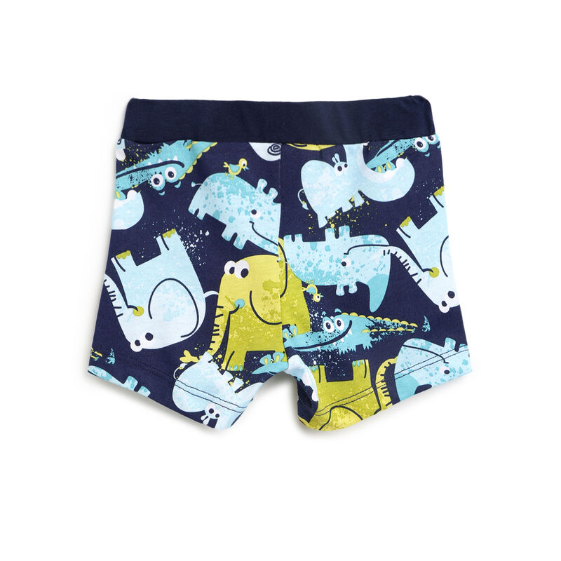 Boys Light Green Printed Outfit with Short Pants image number 3